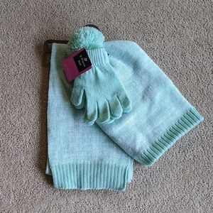 3-Piece Beanie, Scarf, Gloves Set